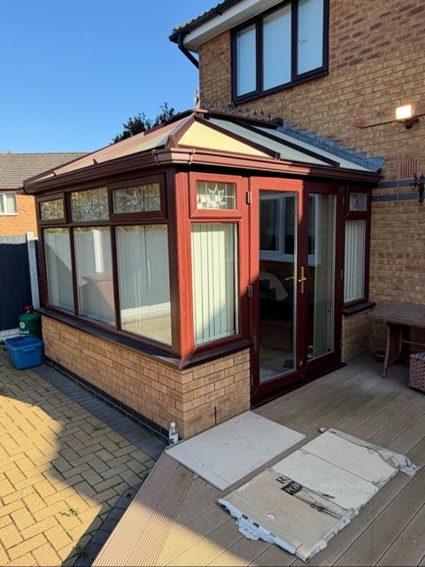 Rosewood conservatory before a colour change